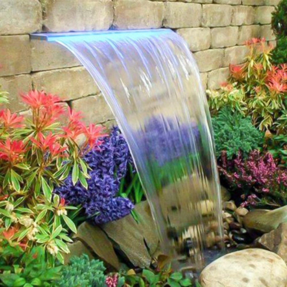 VEVOR Fountain Spillway 36,2x3,2x8,1 ιντσών, Pool Waterfall Fountain 17 Colors Led, Pool Water Fall Kit with Remote, Pool Spillway Consolid Acrylic Pool Waterfall for Garden Pond, Swimming Pool, Square