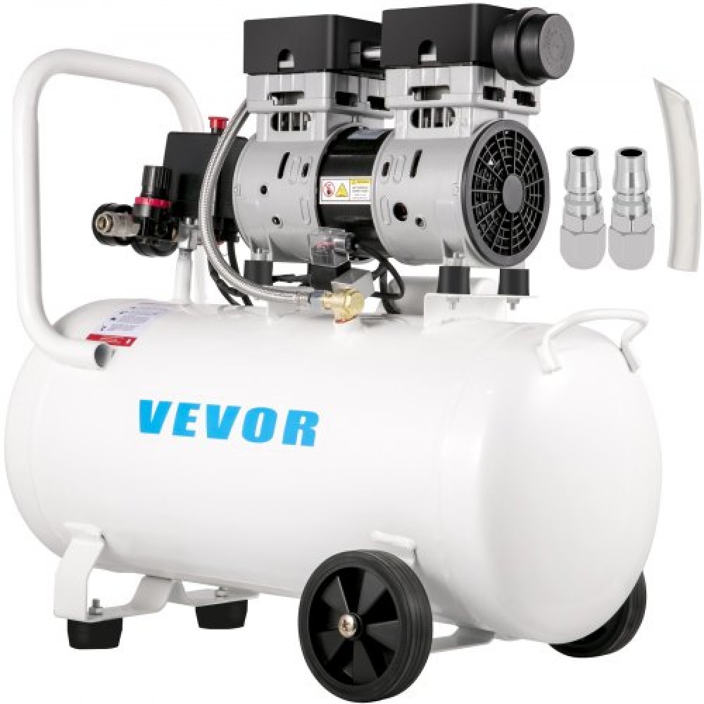 VEVOR Air Compressor 41,6 L, Ultra Quiet Air Compressor 1 HP, Oil-free Air Compressor Steel Tank 750W, Portable Air Compressor 8 bar, Ultra Quiet Compressor για επισκευή στο σπίτι, Φούσκωμα ελαστικών