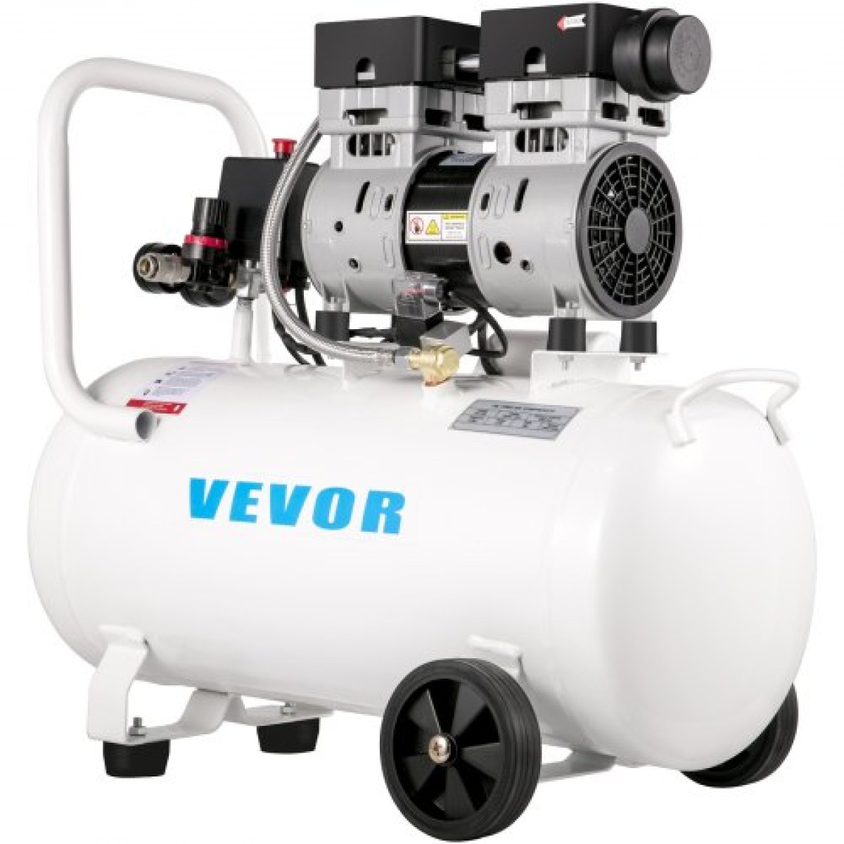 VEVOR Air Compressor 41,6 L, Ultra Quiet Air Compressor 1 HP, Oil-free Air Compressor Steel Tank 750W, Portable Air Compressor 8 bar, Ultra Quiet Compressor για επισκευή στο σπίτι, Φούσκωμα ελαστικών
