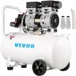 VEVOR Air Compressor 41,6 L, Ultra Quiet Air Compressor 1 HP, Oil-free Air Compressor Steel Tank 750W, Portable Air Compressor 8 bar, Ultra Quiet Compressor για επισκευή στο σπίτι, Φούσκωμα ελαστικών