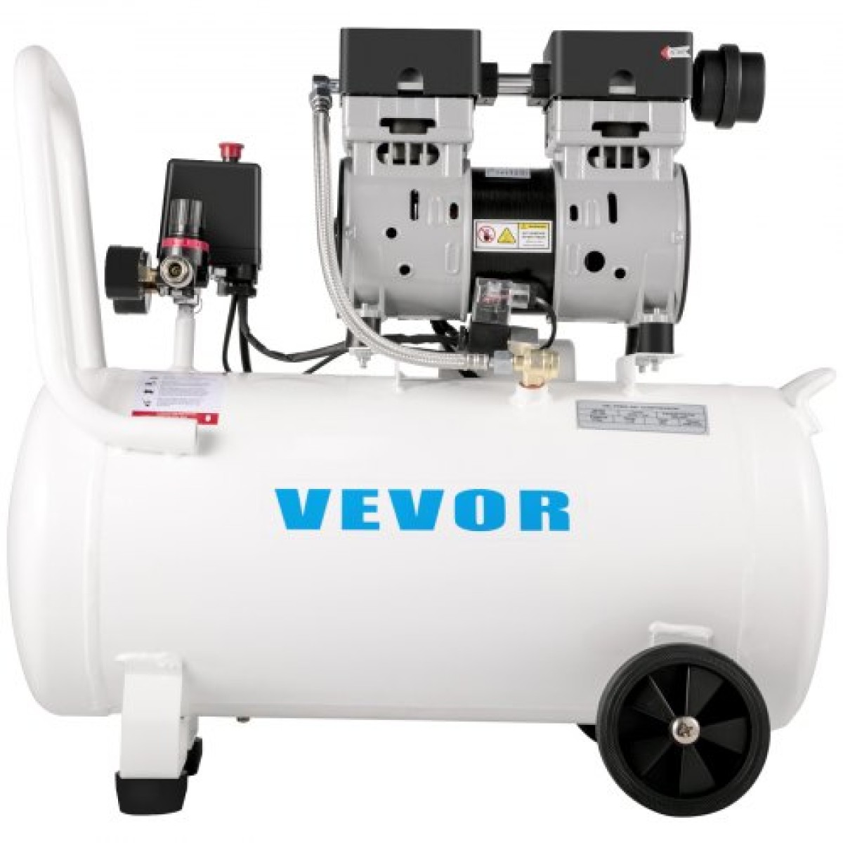 VEVOR Air Compressor 41,6 L, Ultra Quiet Air Compressor 1 HP, Oil-free Air Compressor Steel Tank 750W, Portable Air Compressor 8 bar, Ultra Quiet Compressor για επισκευή στο σπίτι, Φούσκωμα ελαστικών