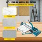 VEVOR 47Inch/1200mm Tile Cutter Double Rail Manual Tile Cutter 3/5 in Cap with Precise Laser Positioning Manual Tile Cutter Tools for Precision Cutter