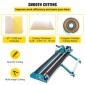 VEVOR 47Inch/1200mm Tile Cutter Double Rail Manual Tile Cutter 3/5 in Cap with Precise Laser Positioning Manual Tile Cutter Tools for Precision Cutter
