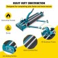 VEVOR 47Inch/1200mm Tile Cutter Double Rail Manual Tile Cutter 3/5 in Cap with Precise Laser Positioning Manual Tile Cutter Tools for Precision Cutter