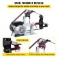 Ταινιοτριβείο VEVOR 2Hp σταθερής ταχύτητας 2 X 82 ιντσών Ιμάντες δίσκου τριβείο με 3 τροχούς λείανσης 110V Πάγκος τριβείο 12 ιντσών Τροχός και επίπεδη βάση εργαλείων για κατασκευή μαχαιριών