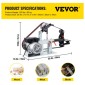Ταινιοτριβείο VEVOR 2Hp σταθερής ταχύτητας 2 X 82 ιντσών Ιμάντες δίσκου τριβείο με 3 τροχούς λείανσης 110V Πάγκος τριβείο 12 ιντσών Τροχός και επίπεδη βάση εργαλείων για κατασκευή μαχαιριών