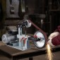 Ταινιοτριβείο VEVOR 2Hp σταθερής ταχύτητας 2 X 82 ιντσών Ιμάντες δίσκου τριβείο με 3 τροχούς λείανσης 110V Πάγκος τριβείο 12 ιντσών Τροχός και επίπεδη βάση εργαλείων για κατασκευή μαχαιριών