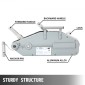 VEVOR Wire Rope Puller 1,6T/1587,6 kg Χωρητικότητα Hand Winch Rope 2011,7 cm Grip Puller Εγχειρίδιο Wire Rope Puller Heavy Duty Wire Rope Grip Puller Ανυψωτήρας έλξης Εξοπλισμός ρυμούλκησης για εσωτερική και εξωτερική χρήση