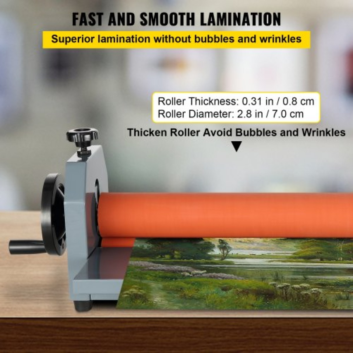 VEVOR 39" 1000mm Εγχειρίδιο Cold Roll Laminator Vinyl Photo Mounting Film Μηχανή πλαστικοποίησης Μηχανή πλαστικοποίησης κρύου ρολού