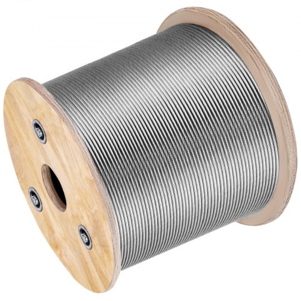 VEVOR T316 Καλώδιο από ανοξείδωτο ατσάλι 3,2 mm 7x7 Καλώδιο συρματόσχοινο από ατσάλι 15240 cm Κιγκλίδωμα καλωδίου Μεταφορά Καλώδιο συρματόσχοινο για καταστρώματα κιγκλιδωμάτων DIY κιγκλίδωμα