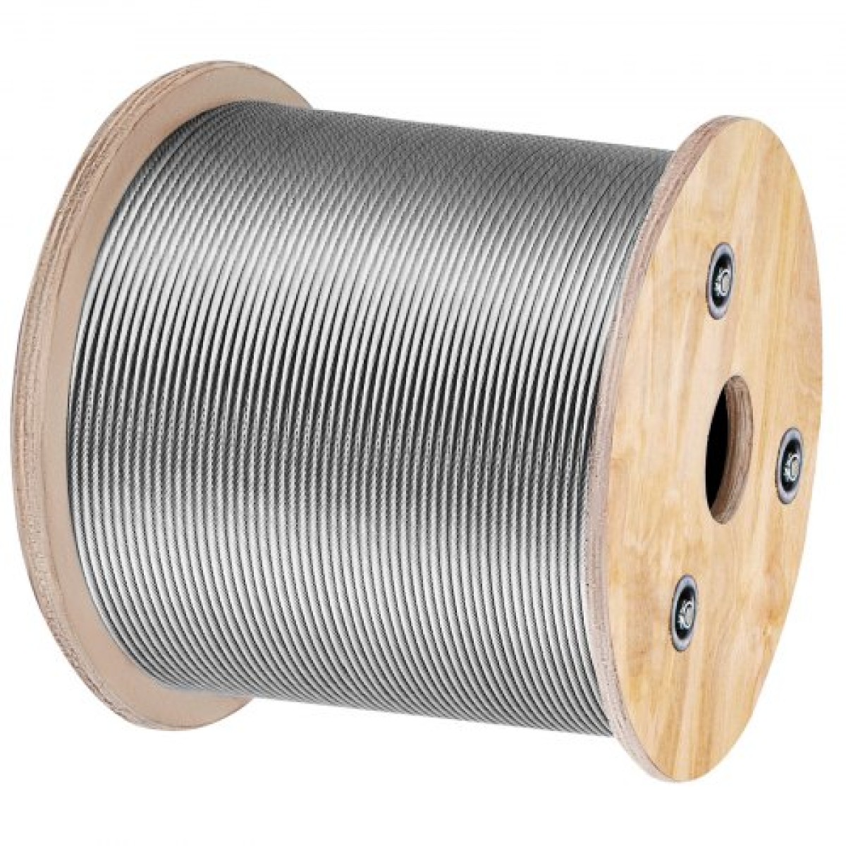 VEVOR T316 Καλώδιο από ανοξείδωτο ατσάλι 3,2 mm 7x7 Καλώδιο συρματόσχοινο από ατσάλι 15240 cm Κιγκλίδωμα καλωδίου Μεταφορά Καλώδιο συρματόσχοινο για καταστρώματα κιγκλιδωμάτων DIY κιγκλίδωμα