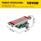Τραπέζι φρέζας VEVOR 17,7×6,7 ιντσών (450 x 170 χλστ.) Τραπέζι φρεζαρίσματος σύνθετης ολίσθησης 30 KG Πολυλειτουργικό τραπέζι εργασίας Μηχανή πολλαπλής φρέζας Σύνθεση 2 Άξονας 4 Τρόποι για όλες τις βάσεις Τρυπανιού Μηχανή φρεζαρίσματος πάγκου