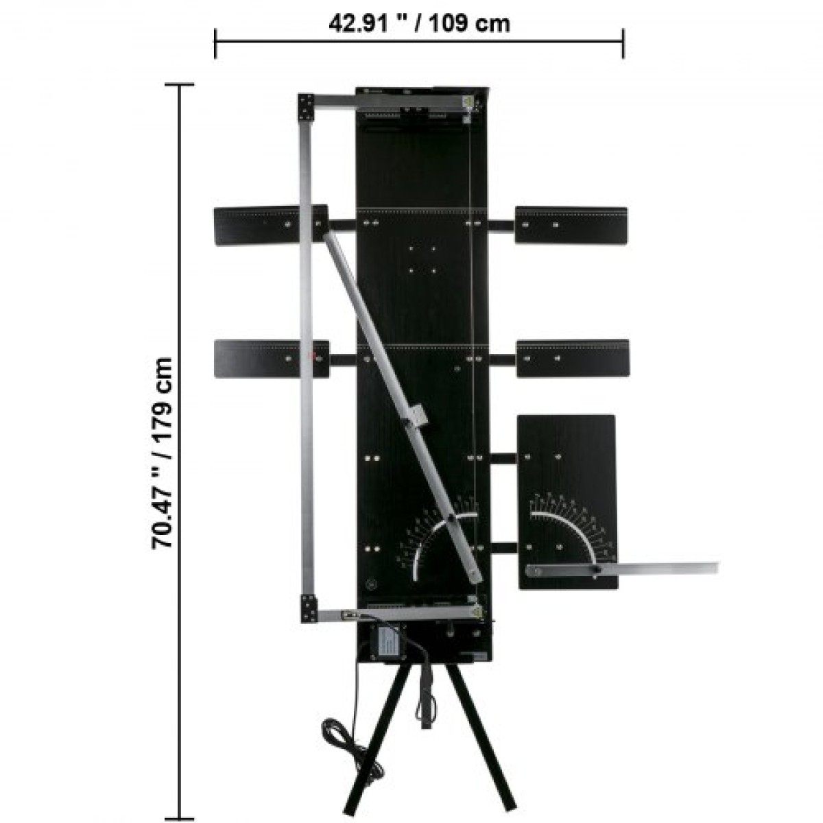 Μηχάνημα κοπής φελιζόλ VEVOR 42cm Μέγ.Πάχος κοπής Αφροκόφτης 115cm Μέγ.Μήκος Hot Wire Foam Cutter 0-90° Styrofoam Cutter Έξι καλώδια θέρμανσης με πλευρική πλάκα βάσης για κοπή αφρού Pearl Cott
