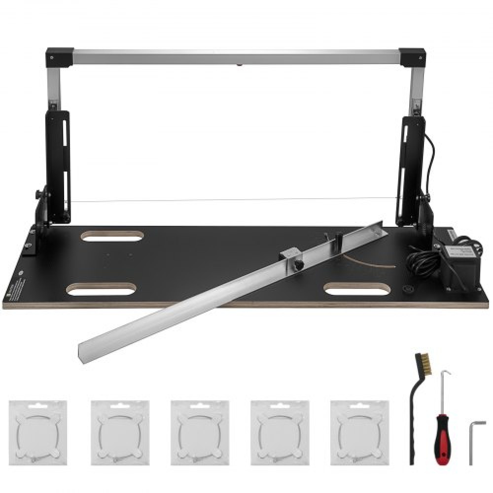 VEVOR Desktop Styrofoam Cutting Machine 42 cm Max. Cut Thickness Foam Cutter 112 cm Max. Cut Length Hot Wire Foam Cutter 0-90° Styrofoam Cutter with Six Heating Wires for Cutting Foams Pearl Cotton