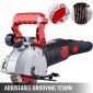 VEVOR Wall Chaser, 34 mm Βάθος κοπής Μηχανή κοπής τοίχου 2500W Μηχανή κοπής Wall Groove 38 mm Πλάτος κοπής Μηχανή κοπής τοίχου με 5 λεπίδες πριονιού 115 mm Διάμετρος 6300r/Min με υπέρυθρη ακτίνα