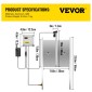 VEVOR Automatic Chicken Coop Door, Timer and Light Sensor, Chicken Door Opener, 12V 66W Chicken Coop Door, Ηλεκτρικό κιτ ανοίγματος πόρτας πουλερικών με αισθητήρα υπερύθρων, αυτόματη πόρτα κοτόπουλου με 2 τηλεχειριστήρια