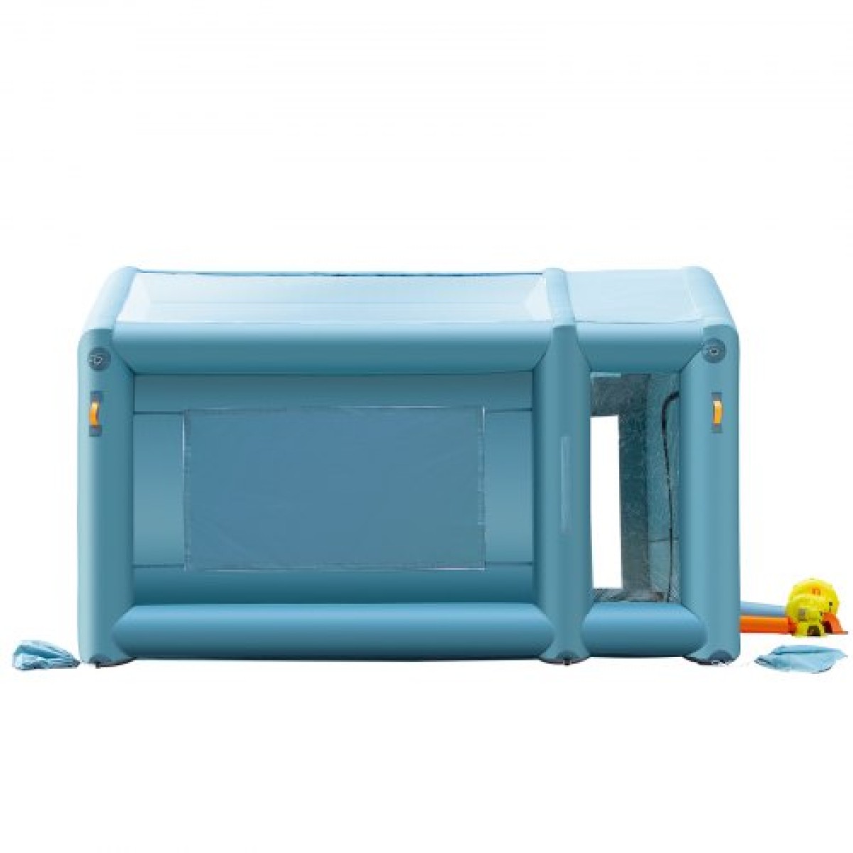 Φουσκωτός θάλαμος βαφής VEVOR, 396,24 x 243,8 x 243,8 cm Φουσκωτός θάλαμος ψεκασμού, Σκηνή βαφής αυτοκινήτου με σύστημα φίλτρου αέρα & 2 φυσητήρες, αναβαθμισμένη σκηνή ψεκασμού Blow Up, Γκαράζ μοτοσικλέτας σταθμού εργασίας Auto Paint