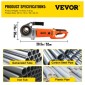 VEVOR Electric Pipe Threader, 2300W Pipe Threading Machine, Heavy-Duty Hand-Held Power Drive Kit, 220V Pipe Threader Machine, Portable Pipe Threader with 6 Dies 1,27-5,1 cm