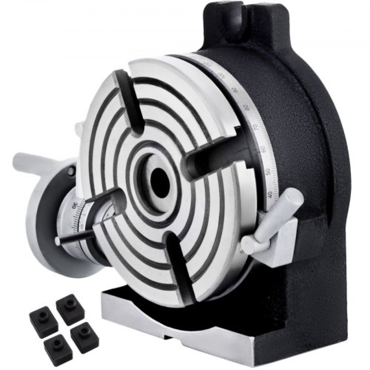 VEVOR 150mm/5.9In Vertical & Horizontal Rotary Table, 150MM Dividing Head Στρογγυλή Περιστροφική Τραπεζιά Εργασίας Σύστημα Ευρετηρίου Μηχανής Φρέζας Ρυθμιζόμενη βίδα 5,9 ιντσών Σύστημα ευρετηρίου διαχωριστικής πλάκας