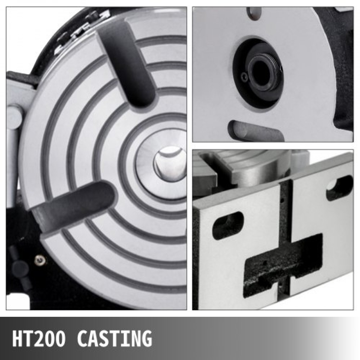 VEVOR 150mm/5.9In Vertical & Horizontal Rotary Table, 150MM Dividing Head Στρογγυλή Περιστροφική Τραπεζιά Εργασίας Σύστημα Ευρετηρίου Μηχανής Φρέζας Ρυθμιζόμενη βίδα 5,9 ιντσών Σύστημα ευρετηρίου διαχωριστικής πλάκας