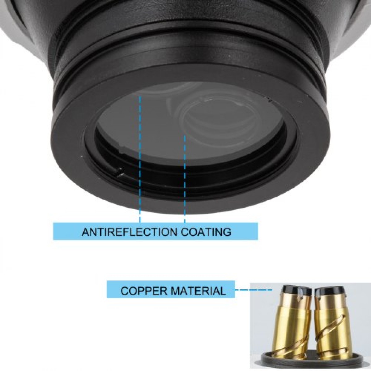 Στερεοσκοπικό μικροσκόπιο VEVOR 3.5X-90X 360° Περιστρεφόμενο τριόφθαλμο στερεοσκοπικό μικροσκόπιο με βάση κολόνας
