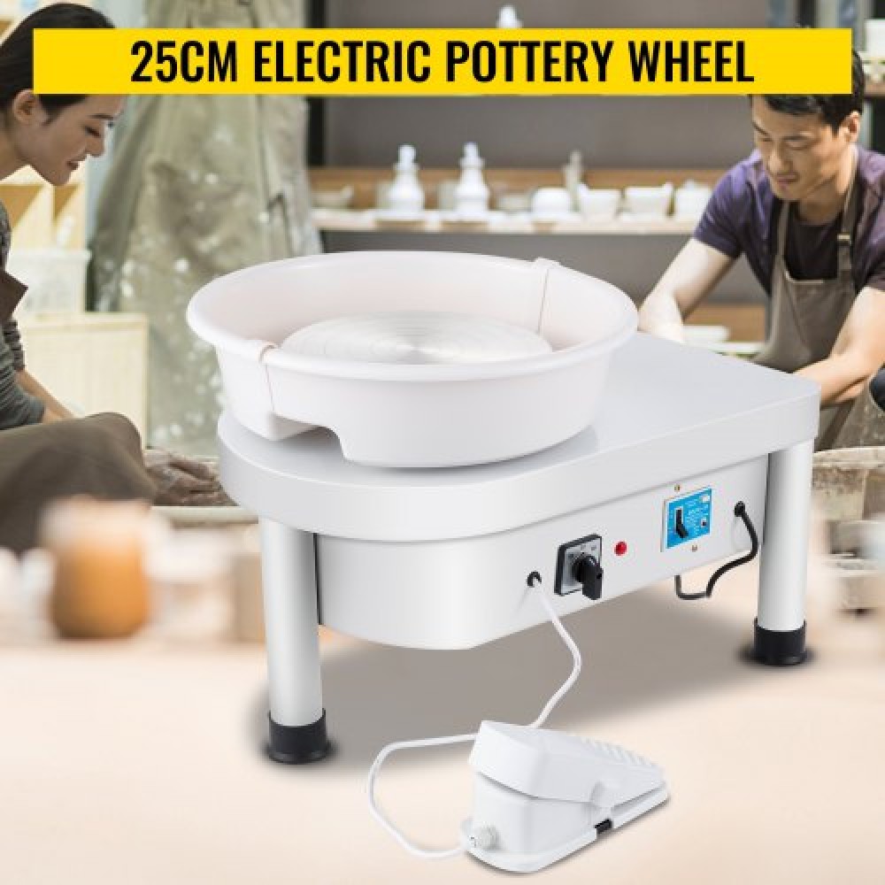 VEVOR Pottery Wheel 25CM Pottery Forming Machine 280W Electric Pottery wheel with Foot Pedal and Departable Basin Shaping Tool for Ceramics Clay Craft DIY Clay