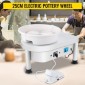 VEVOR Pottery Wheel 25CM Pottery Forming Machine 280W Electric Pottery wheel with Foot Pedal and Departable Basin Shaping Tool for Ceramics Clay Craft DIY Clay