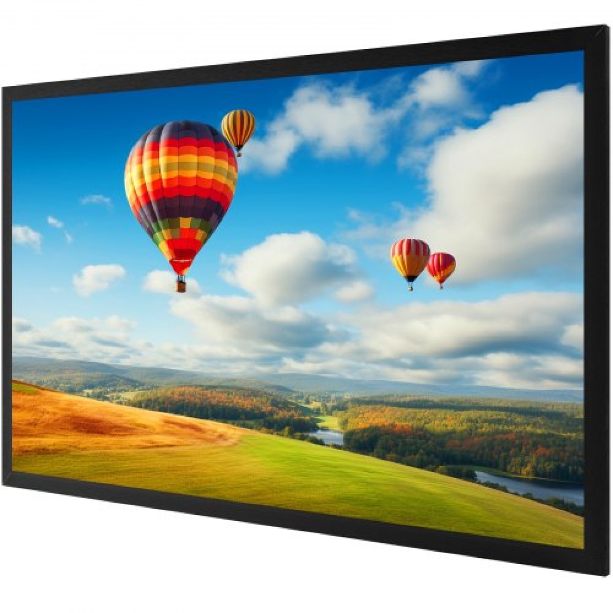 VEVOR 110 Inch Diagonal Projector Screen 16:9 4K HD Projector Screen Movie Οθόνη Fixed Frame 3D Projector for Home Threater Outdoor Use (110inch)