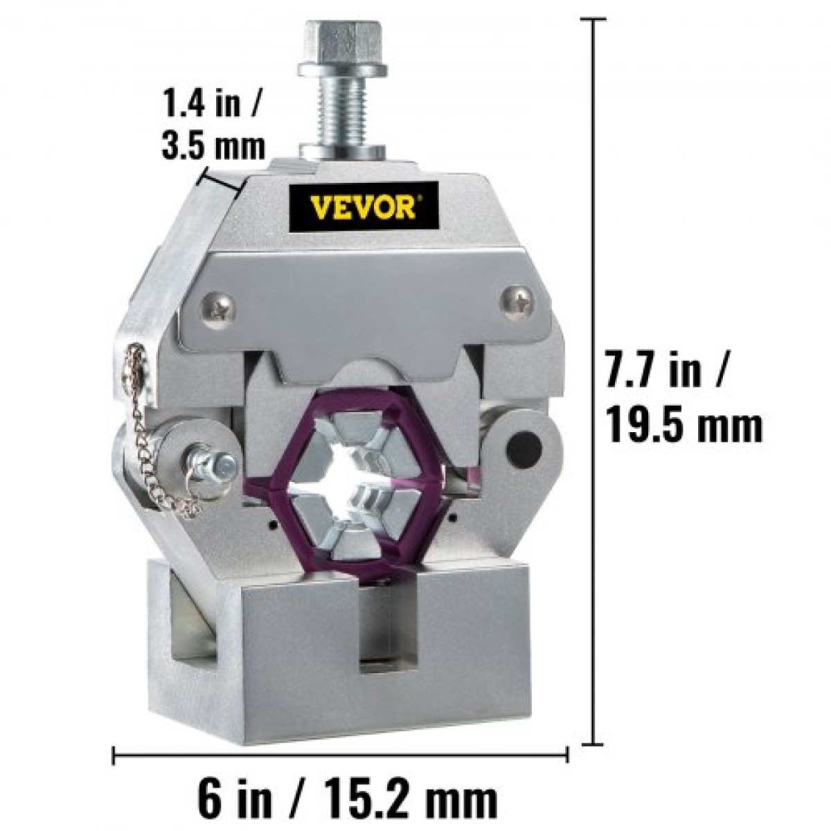 VEVOR 71550 Portable Manual Hydraulic Pipe Pipe Hose Crimping Tool and Repaire Crimper Tools Χειροκίνητα Λειτουργία A/C Hose Crimper Tool Kit Ανθεκτικό με 4 μήτρες για κλιματιστικό αυτοκινήτου