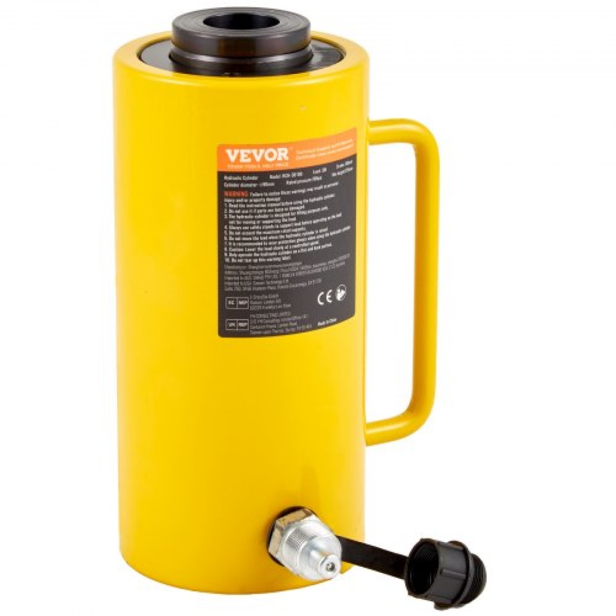 VEVOR 30Ton 10,2 cm Stroke Hollow Hydraulic Cylinder Jack 29937,1 kg Ανυψωτικό κύλινδρο Industrial Durable Automotive Body Bending