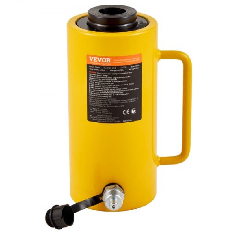 VEVOR 30Ton 10,2 cm Stroke Hollow Hydraulic Cylinder Jack 29937,1 kg Ανυψωτικό κύλινδρο Industrial Durable Automotive Body Bending