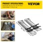 VEVOR Concrete Knee Boards 30'' x 8'' Slider Knee Boards, Kneeler Board από ανοξείδωτο χάλυβα Kneeboards, Concrete Sliders Pair Moving Sliders, with Concrete Board Straps for Cement and Concrete Finishi