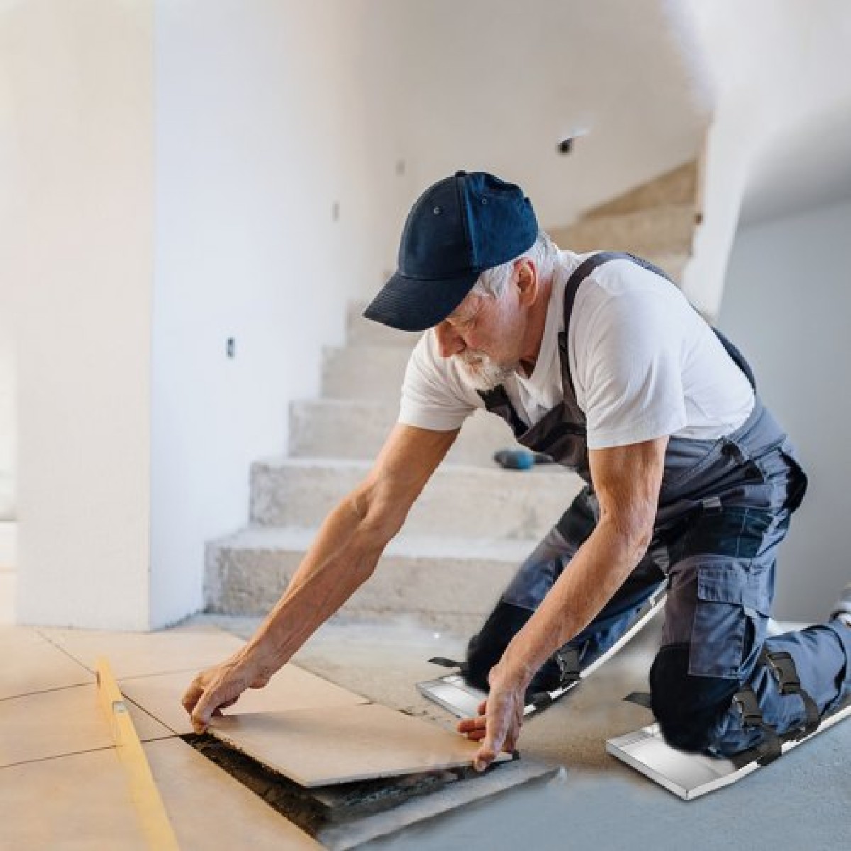 VEVOR Concrete Knee Boards 30'' x 8'' Slider Knee Boards, Kneeler Board από ανοξείδωτο χάλυβα Kneeboards, Concrete Sliders Pair Moving Sliders, with Concrete Board Straps for Cement and Concrete Finishi