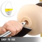 VEVOR Wood Turning Tools for Lathe 4 PCS Set, Carbide Lathe Tools with Diamond Shape, Round, Square Cutters Replaceable Turning Lathe Chisels with a Grip Handle Lathe Tools for Craft DIY Hobbyists