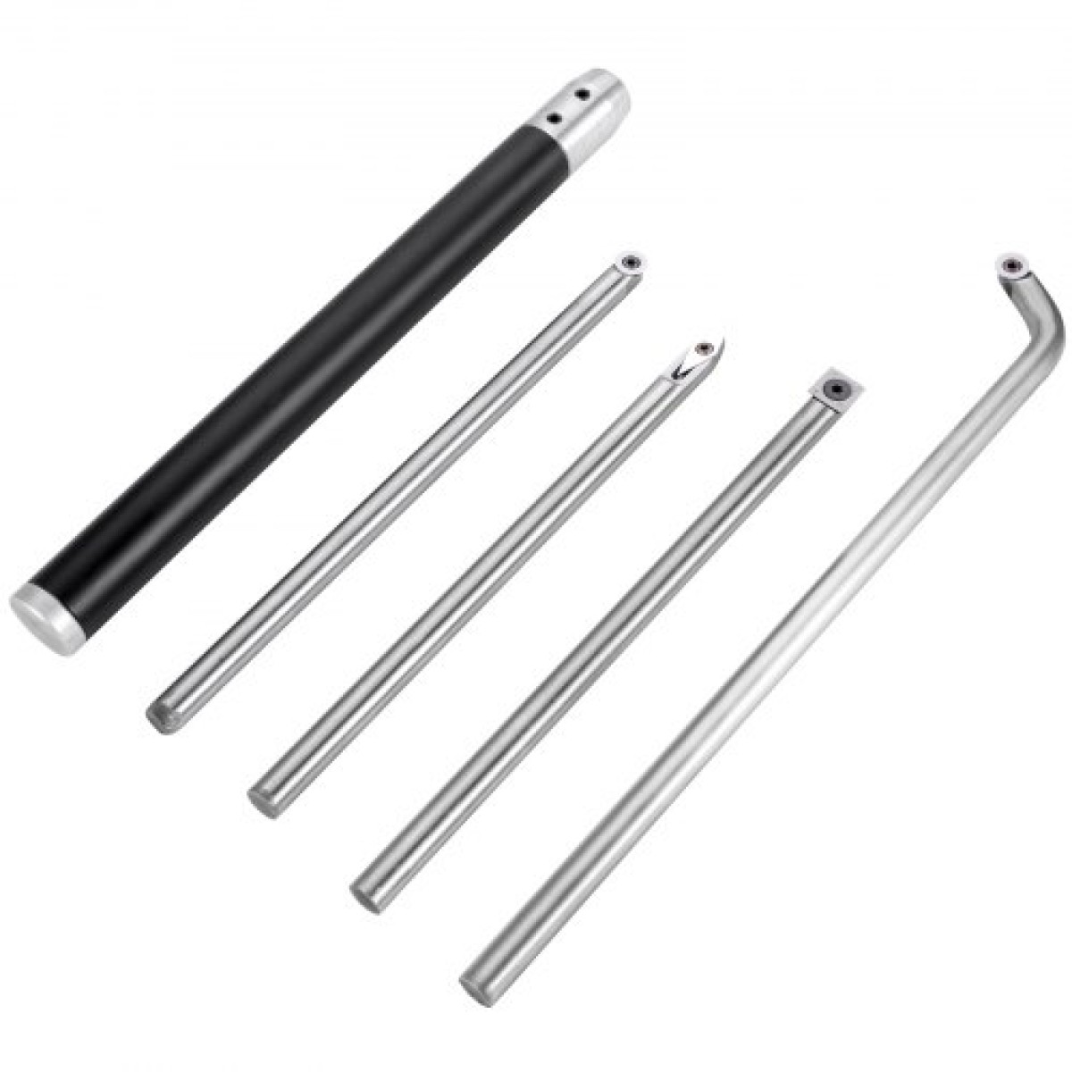 VEVOR Wood Turning Tools for Lathe 4 PCS Set, Carbide Lathe Tools with Diamond Shape, Round, Square Cutters Replaceable Turning Lathe Chisels with a Grip Handle Lathe Tools for Craft DIY Hobbyists