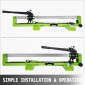 VEVOR 39-ιντσών Tile Cutter Χειροκίνητος κόφτης πλακιδίων, με επαγγελματικό κόφτη σανίδων βινυλίου από καρβίδιο βολφραμίου, ρυθμιζόμενος οδηγός λέιζερ για κοπή ακριβείας πορσελάνης κεραμικών πλακιδίων δαπέδου