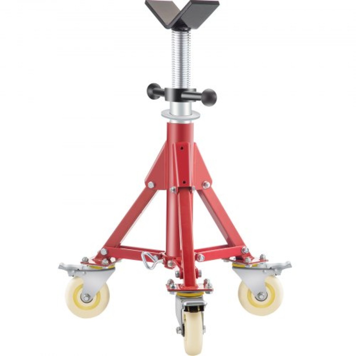VEVOR Pipe Stand, V Head Pipe Stand Ρυθμιζόμενο ύψος 20-37 ίντσες, 2500LBS Pipe Stand με τροχίσκους, Πτυσσόμενες φορητές βάσεις σωλήνων για στήριξη σωλήνων 1/8 έως 12 ιντσών