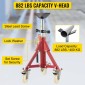 VEVOR Pipe Stand, V Head Pipe Stand Ρυθμιζόμενο ύψος 20-37 ίντσες, 2500LBS Pipe Stand με τροχίσκους, Πτυσσόμενες φορητές βάσεις σωλήνων για στήριξη σωλήνων 1/8 έως 12 ιντσών