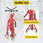 VEVOR Pipe Stand, V Head Pipe Stand Ρυθμιζόμενο ύψος 20-37 ίντσες, 2500LBS Pipe Stand με τροχίσκους, Πτυσσόμενες φορητές βάσεις σωλήνων για στήριξη σωλήνων 1/8 έως 12 ιντσών