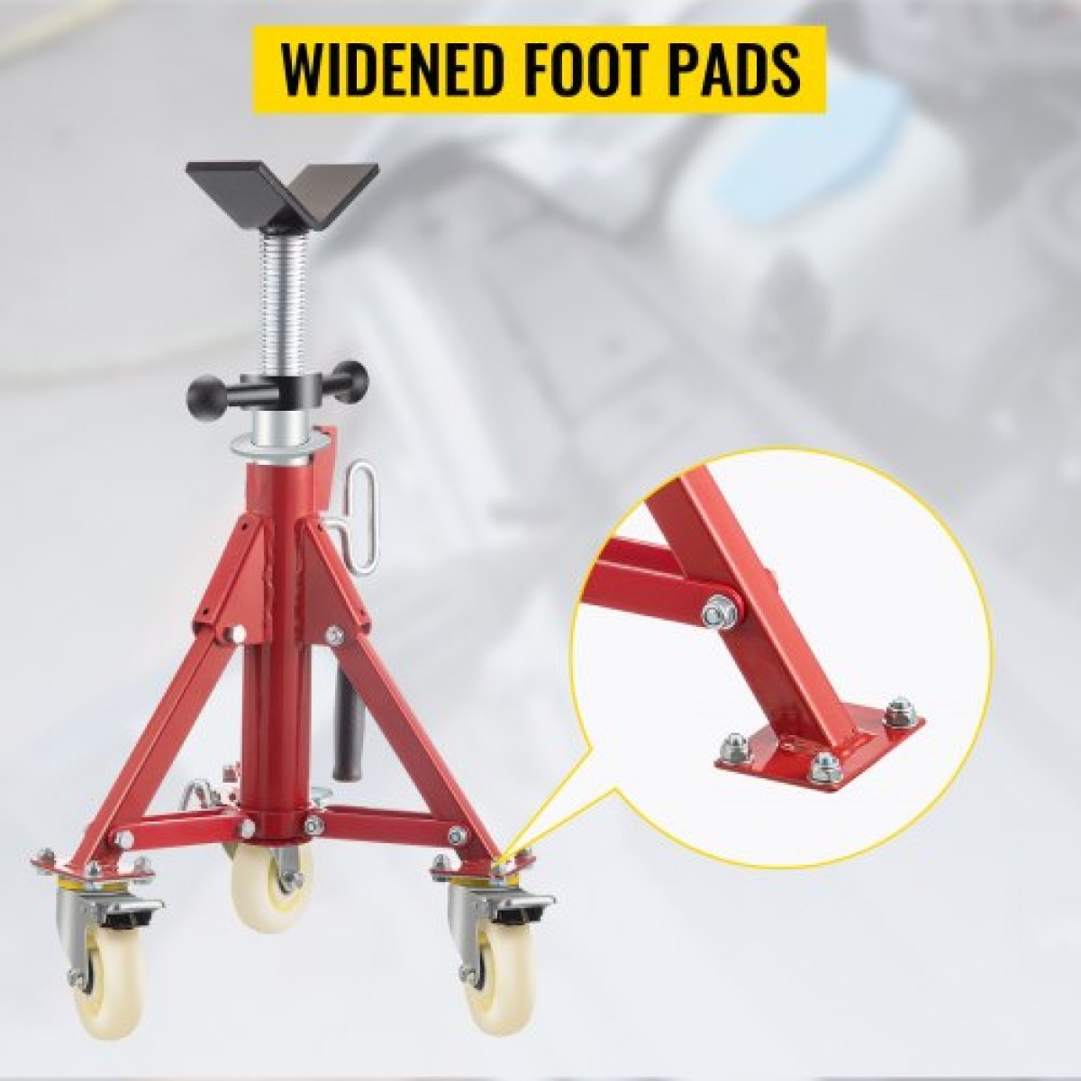 VEVOR Pipe Stand, V Head Pipe Stand Ρυθμιζόμενο ύψος 20-37 ίντσες, 2500LBS Pipe Stand με τροχίσκους, Πτυσσόμενες φορητές βάσεις σωλήνων για στήριξη σωλήνων 1/8 έως 12 ιντσών
