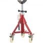 VEVOR Pipe Stand, V Head Pipe Stand Ρυθμιζόμενο ύψος 20-37 ίντσες, 2500LBS Pipe Stand με τροχίσκους, Πτυσσόμενες φορητές βάσεις σωλήνων για στήριξη σωλήνων 1/8 έως 12 ιντσών