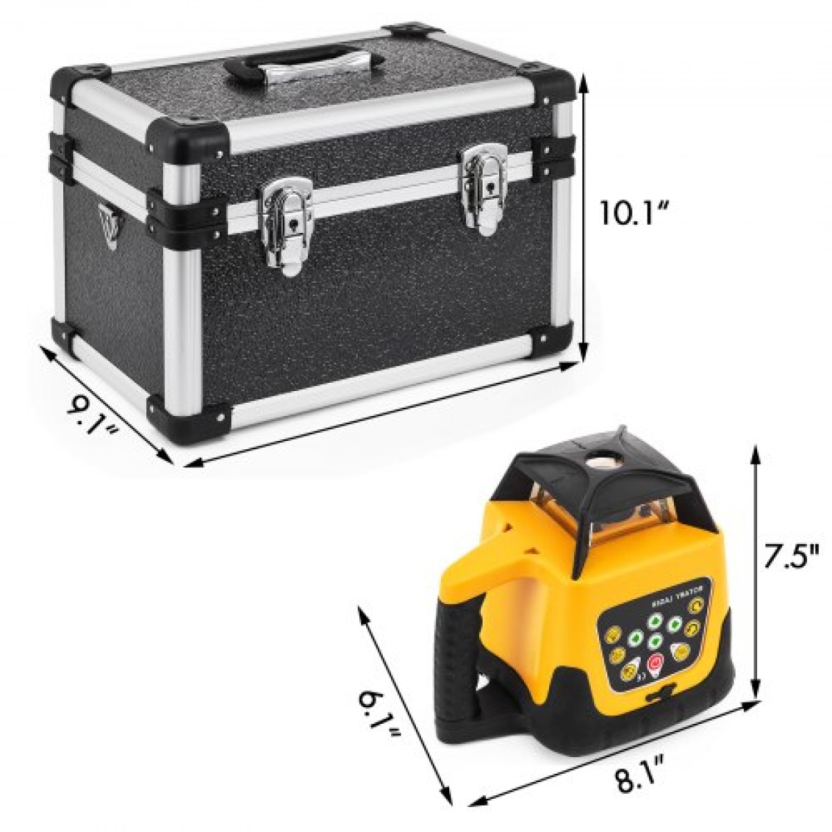 VEVOR Rotary Laser Level Green Beam 500m Εύρος κλίσης Ρυθμιζόμενη 360° Περιστροφή με ακρίβεια με θήκη μεταφοράς δέκτη τηλεχειριστηρίου