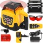 VEVOR Rotary Laser Level Kit Red Beam Ψηφιακό αυτοεπιπεδούμενο περιστροφικό κιτ λέιζερ 500M Range with Remote Control Receiver Case Transporting