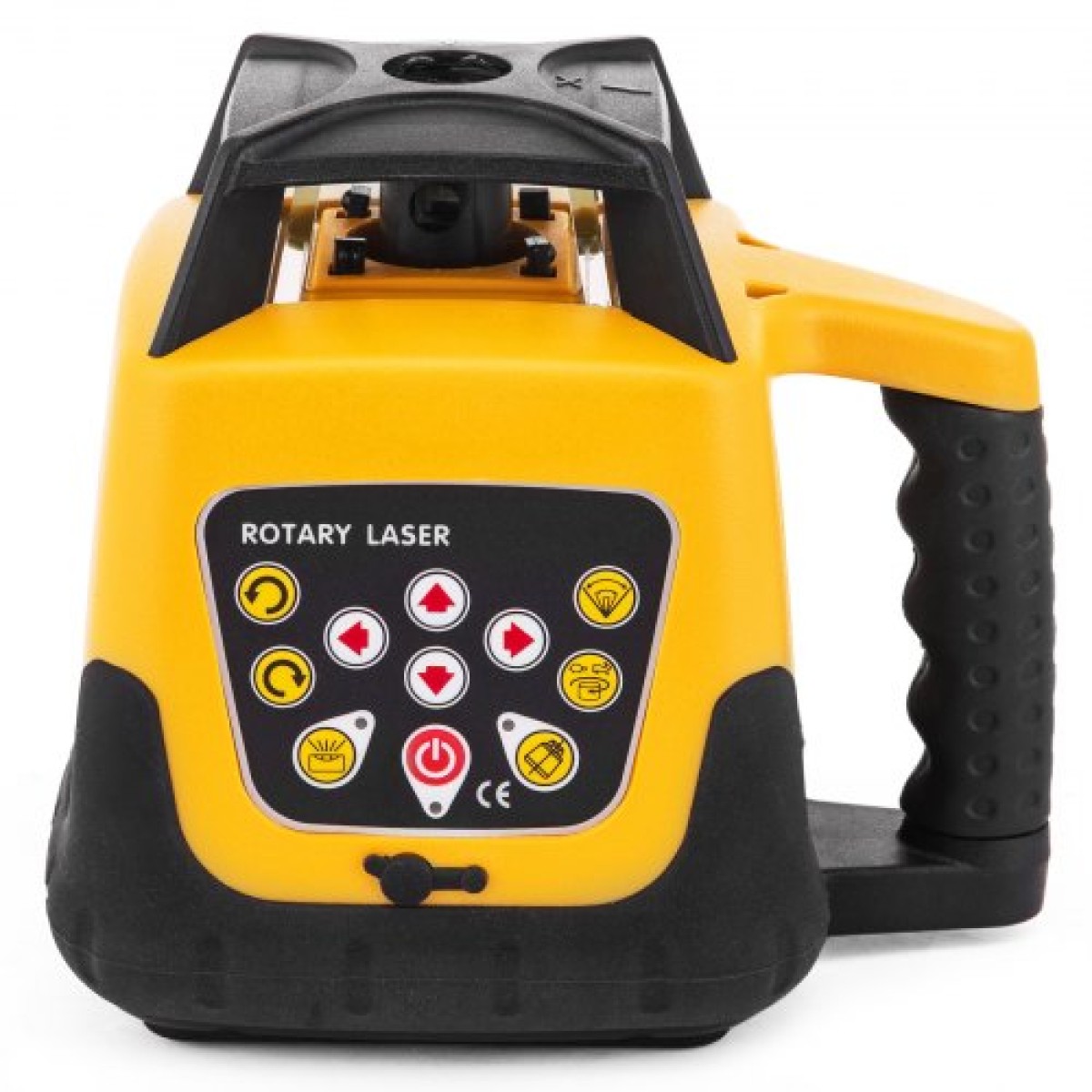 VEVOR Rotary Laser Level Kit Red Beam Ψηφιακό αυτοεπιπεδούμενο περιστροφικό κιτ λέιζερ 500M Range with Remote Control Receiver Case Transporting