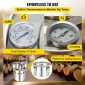 VEVOR Alcohol Still, 50L SUS Water Alcohol Distiller with Condenser & Thumper Keg, 13,2Gal Boiler Wine Making Boiler with Copper Tube, Home Brewing Kit με ενσωματωμένο θερμόμετρο για DIY Whisky Wine Brandy,