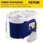 VEVOR Pottery Wheel 27,9 cm 0-300 RPM Κεραμικός τροχός, 350W Ρυθμιζόμενη Μηχανή Διαμόρφωσης Ταχύτητας με Εργαλεία Γλυπτικής και Ποδιά, Αποσπώμενος Έλεγχος Ποδιών Λεκάνης για Έργα Τέχνης και Μπλε DIY για το σπίτι