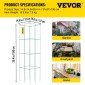 Κλουβιά ντομάτας VEVOR, 14,6" x 14,6" x 39,4", 6 Συσκευασίες Τετράγωνοι κλωβοί στήριξης φυτών, Πράσινοι πύργοι ντομάτας από χάλυβα με επικάλυψη PVC για αναρριχώμενα λαχανικά, φυτά, λουλούδια, φρούτα