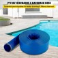Εύκαμπτος σωλήνας εκκένωσης VEVOR, 51 mm x 32 m, Επίπεδος εύκαμπτος σωλήνας από ύφασμα PVC, σωλήνας αποστράγγισης βαρέως τύπου backwash με σφιγκτήρες, ανθεκτικός στις καιρικές συνθήκες και ανθεκτικός στη διάρρηξη, Ιδανικός για πισίνα και μεταφορά νερού, μ