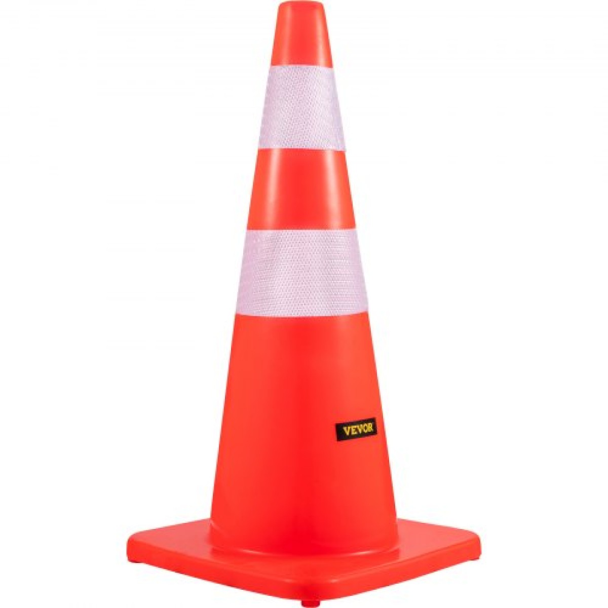Κώνοι ασφαλείας VEVOR, Ύψος 28 ίντσες/73 cm, 12 ΤΕΜ PVC πορτοκαλί κώνος κυκλοφορίας με 2 αντανακλαστικά κολάρα και ζυγισμένη βάση, που χρησιμοποιούνται για έλεγχο κυκλοφορίας, στάθμευση δρόμου και σχολική βελτίωση