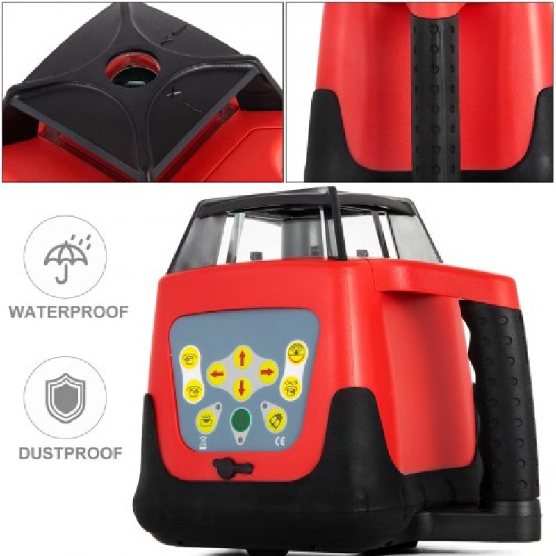 VEVOR Laser Level Green Beam Self Rotating Leveling Kit Αυτόματο επαγγελματικό βαρύ εργαλείο λέιζερ με θήκη μεταφοράς με τηλεχειριστήριο δέκτη